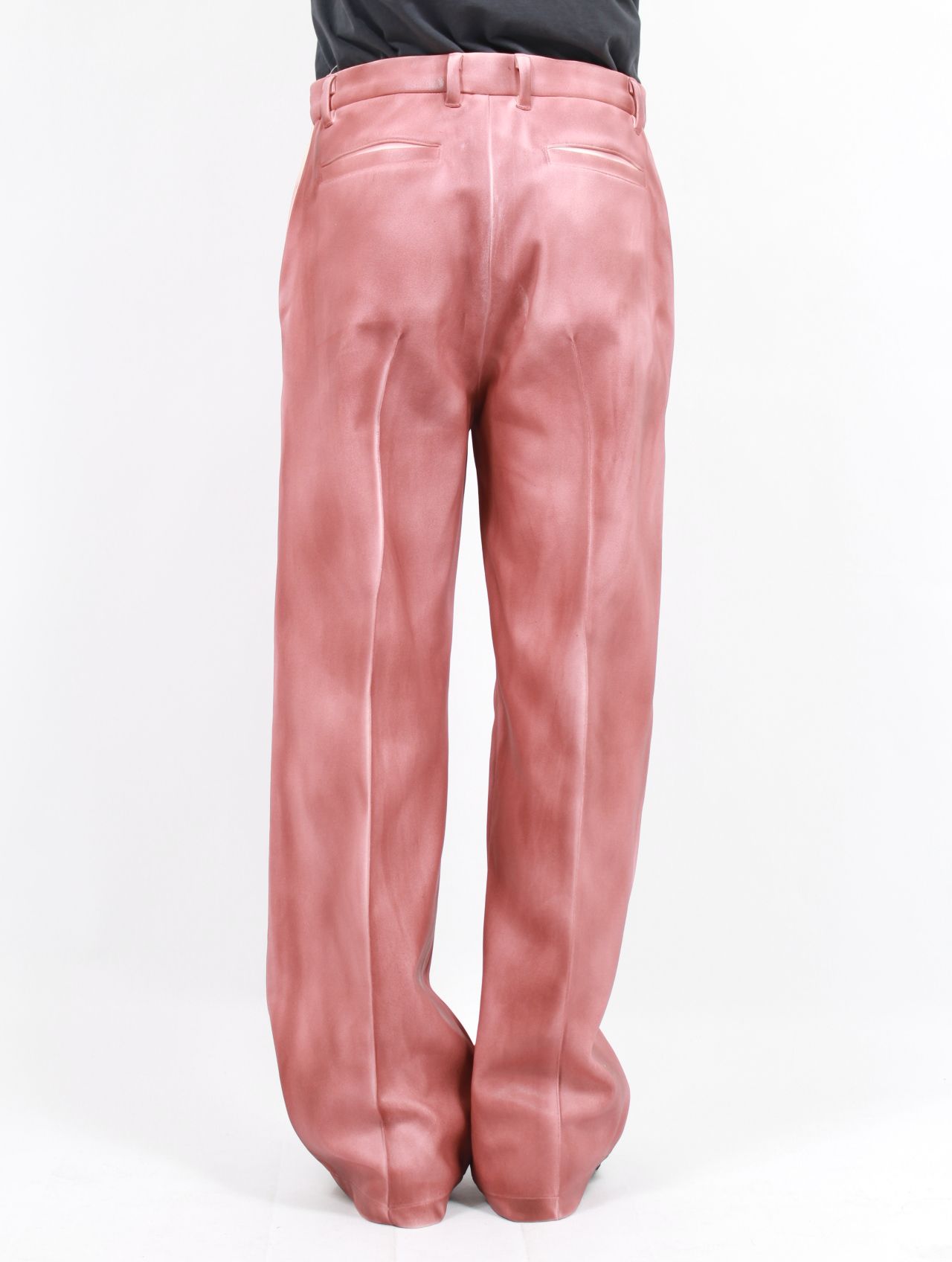 【25SS】レザーライク ジャージー スラックス / SLACKS / ピンク