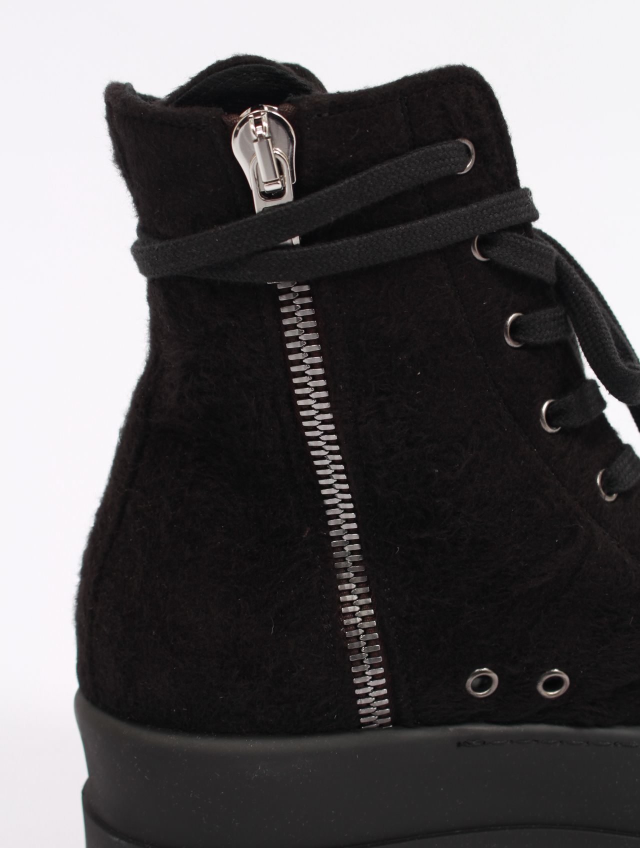 【25AW】ダブルバンパー ハイカット スニーカー / DOUBLE BUMPER SNEAKS / ブラック × ブラック