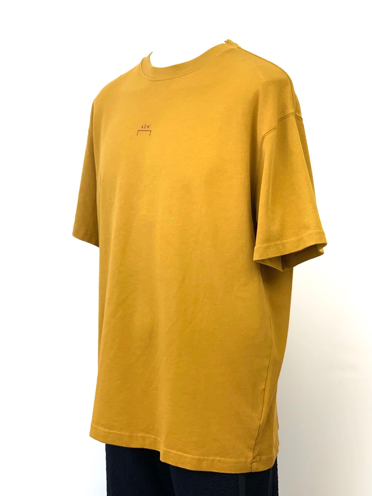 バックペイント ジャージTシャツ / COTTON SINGLE JERSEY SAFFRON EROSION T-SHIRT / サフラン × ブラウン
