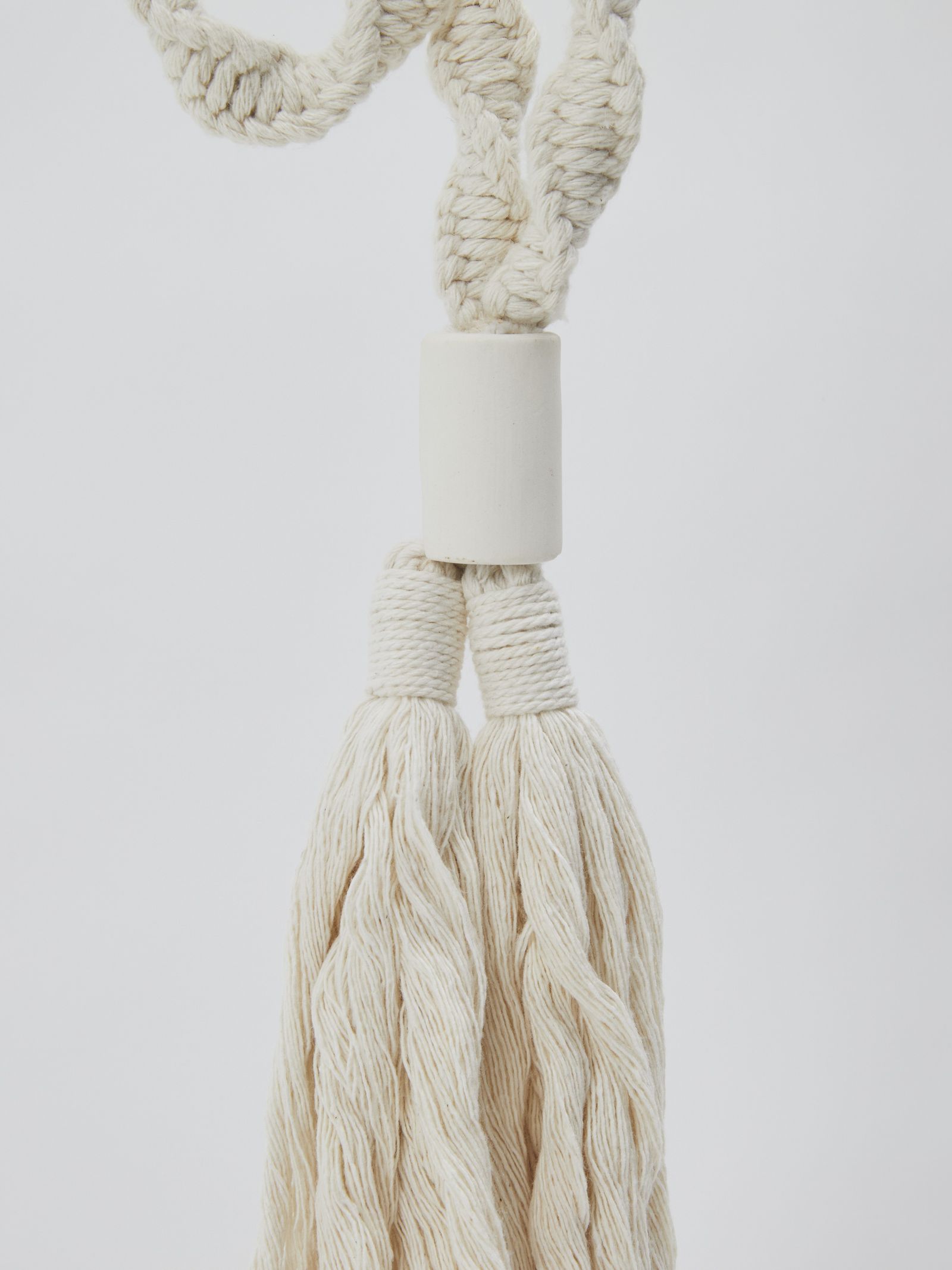 ”COA.”別注 壁掛け フラワーベース / KAKI-MESU:MACRAME FLOWER VASE / ホワイト