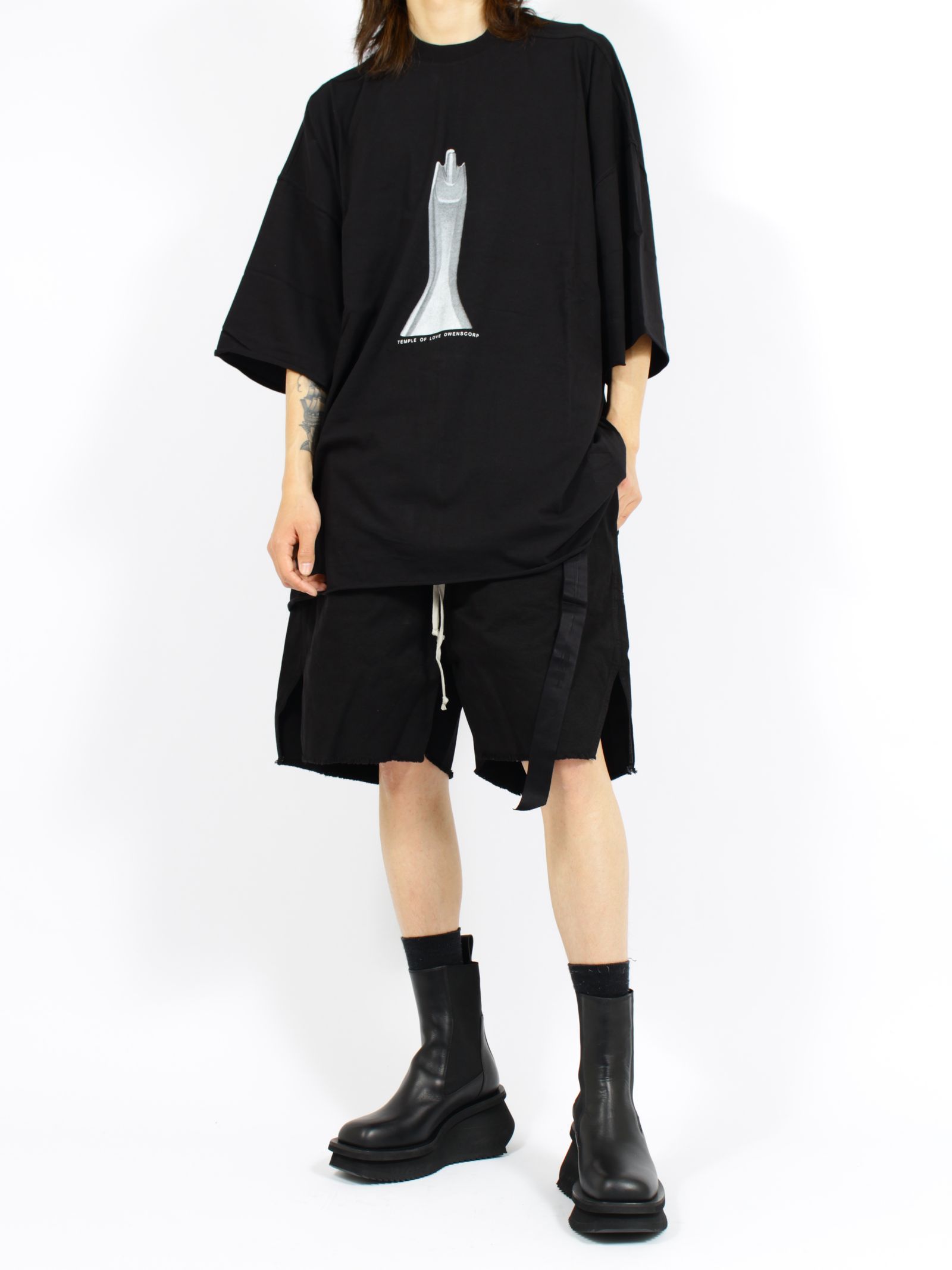 【26SS】トミー Tシャツ / TOMMY T / ブラック×ミルク