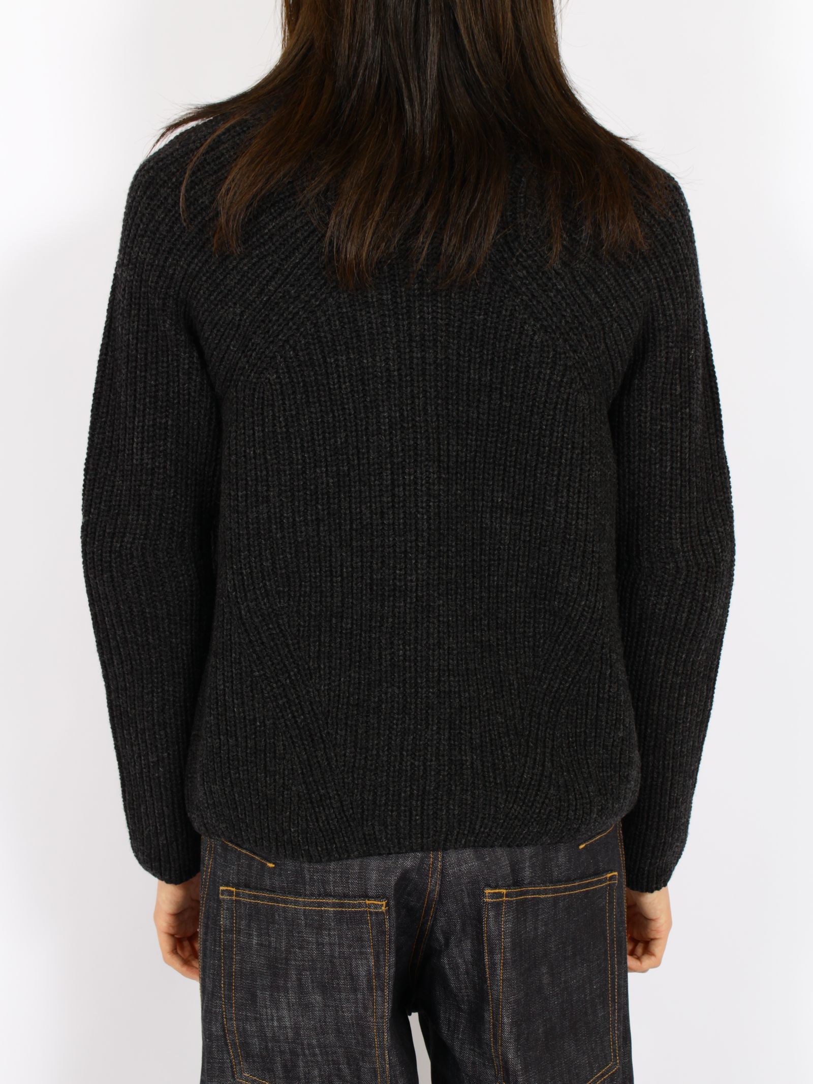 【26AW】ドライバーズ ジップ アップ セーター ニット セーター / DRIVERS ZIP UP SWEATER / BLACK MELANGE(ブラック)