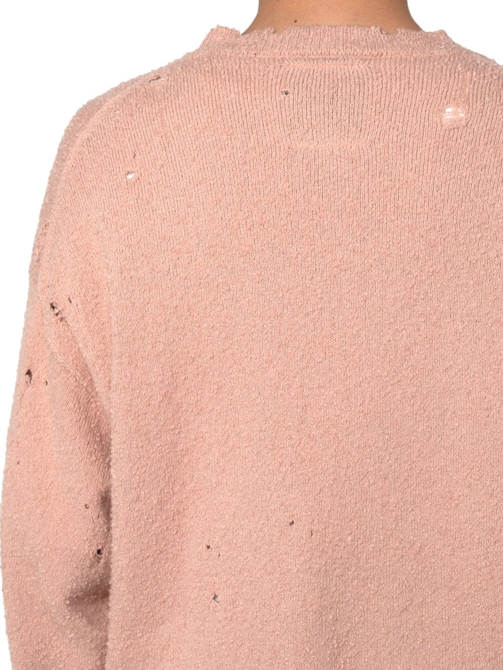 【24AW】ディストレスド プルオーバー ニット / DISTRESSED KNIT PO / ピンク