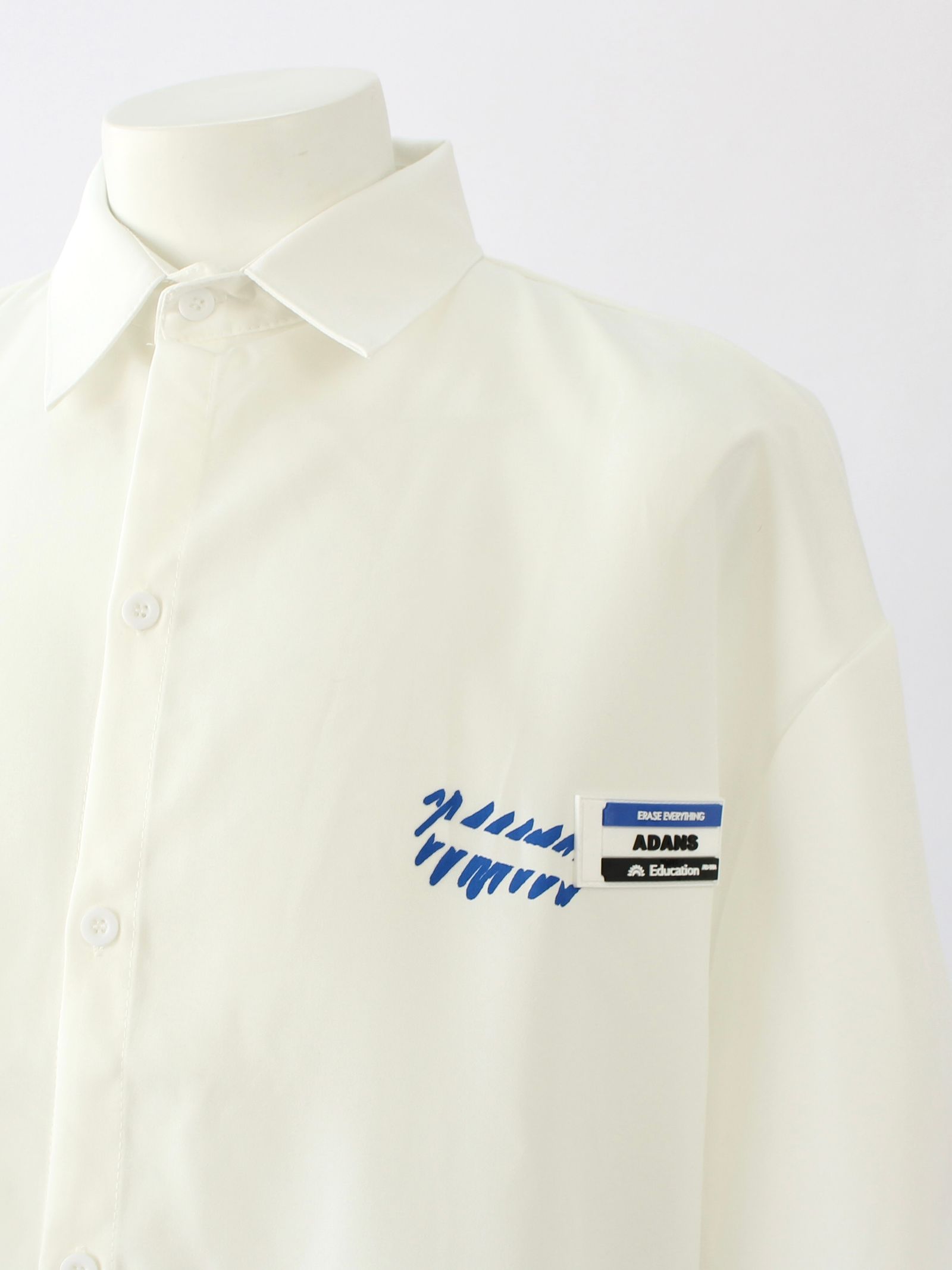 イレイサー 半袖 シャツ / ERASER HALF SLEEVE SHIRT / ホワイト