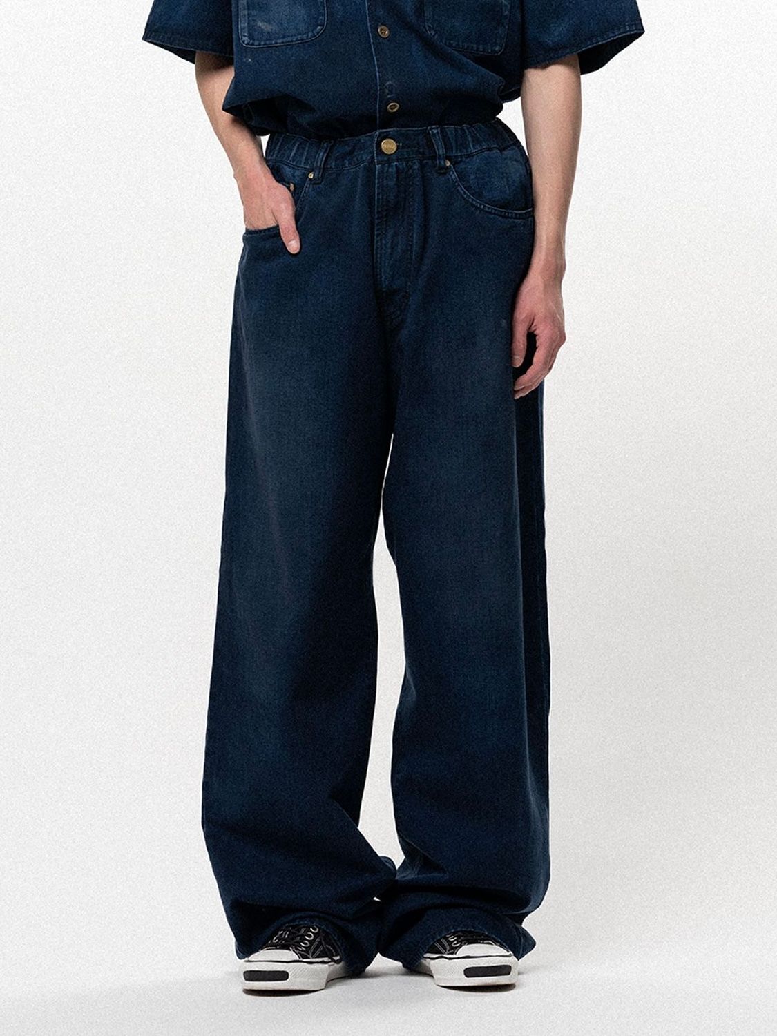 【26SS】テンセル デニム ワイド パンツ / TENCEL DENIM WIDE DENIM PANTS / インディゴ