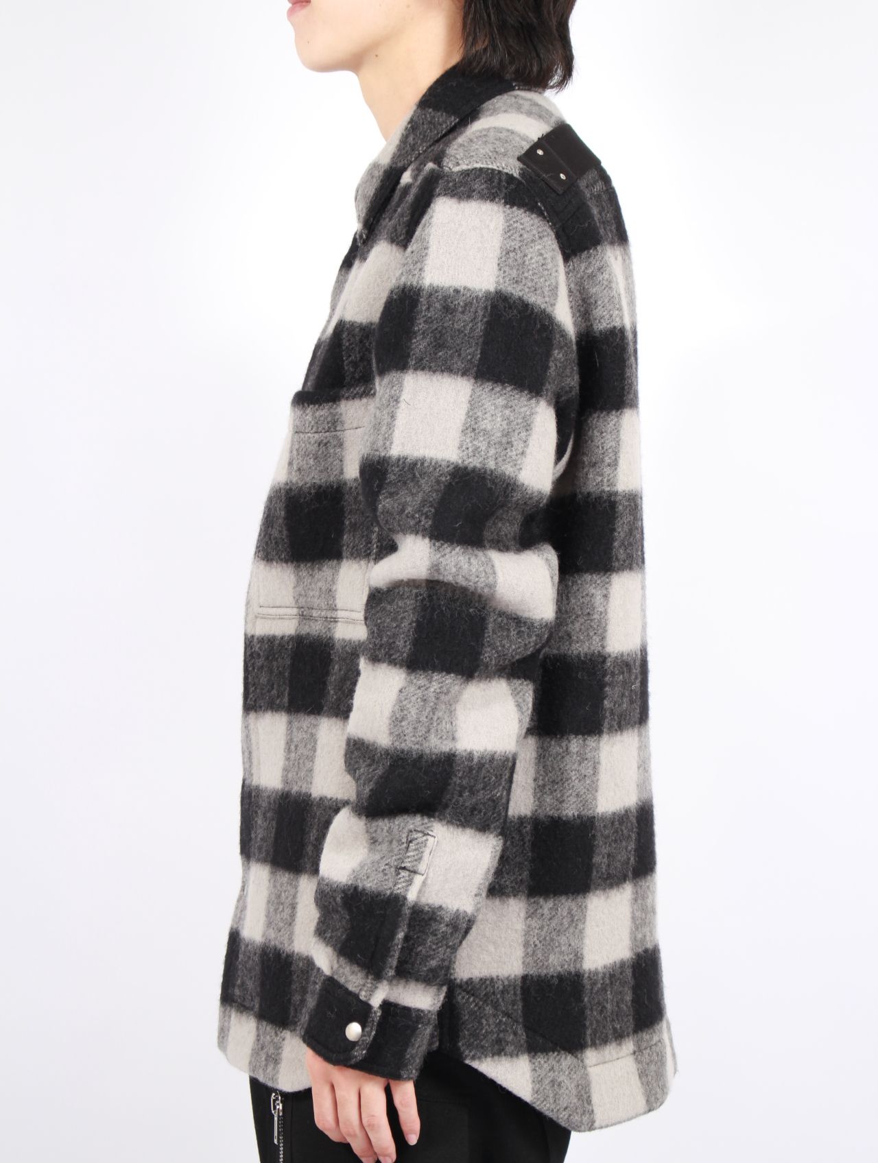 【25AW】チェック アウターシャツ / OUTERSHIRT / ブラック