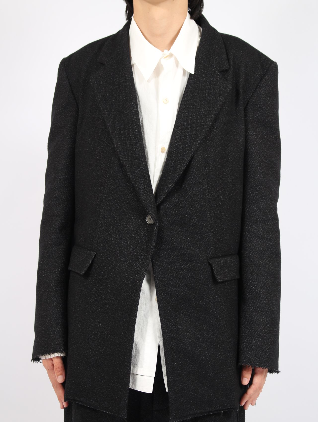 【25AW】メンズ フィット カー ジャケット / MENS FITTED CAR JACKET / オフブラック