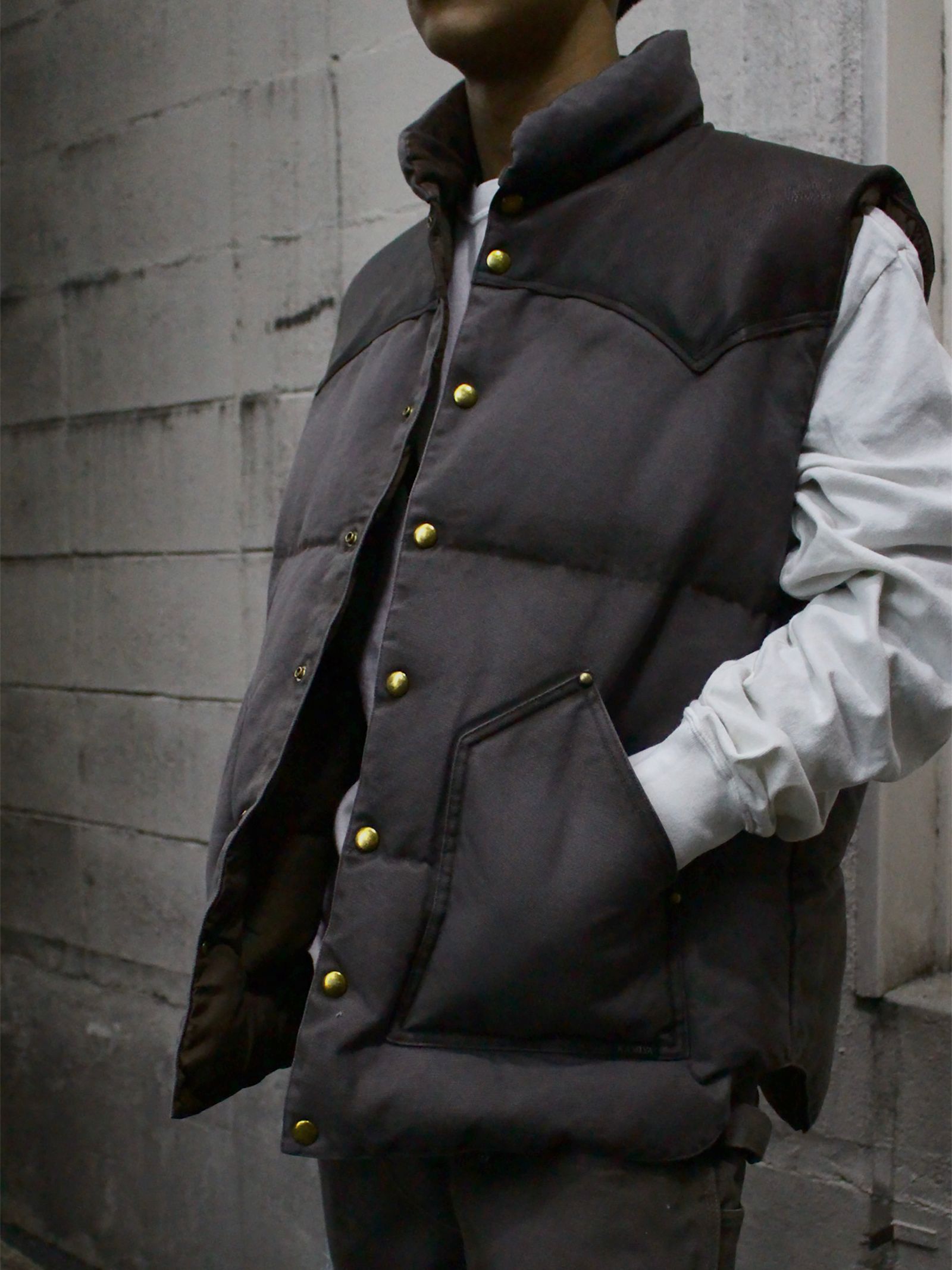【25AW】RMFB ダック ダウン ベスト / RMFB DUCK DOWN VEST / グレー