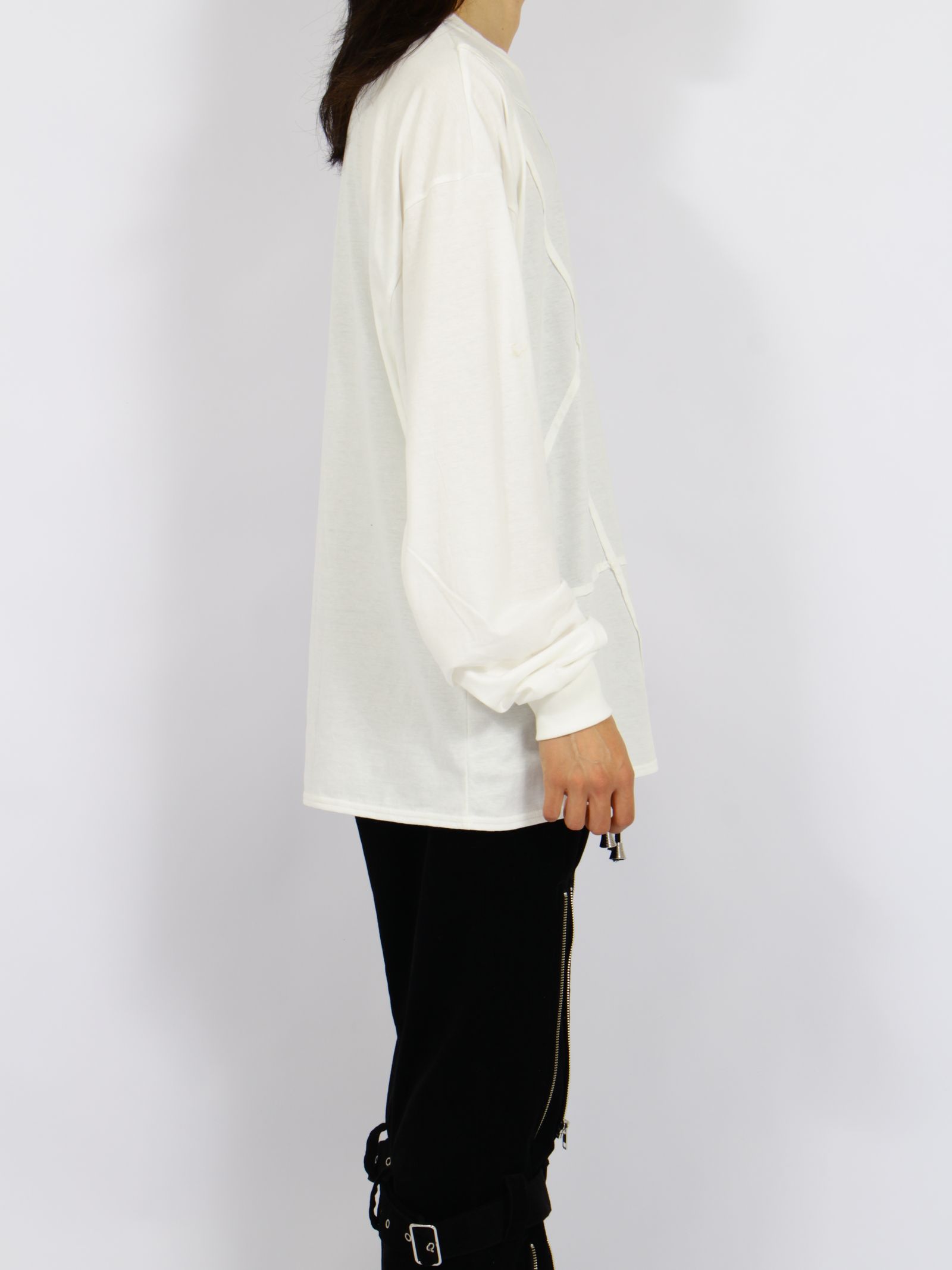 【26AW】コットン ペンタグラム スイッチ ロングスリーブ Tシャツ 長袖 Tシャツ / COTTON PENTAGRAM SWITCHED L/S T-SHIRT / ホワイト