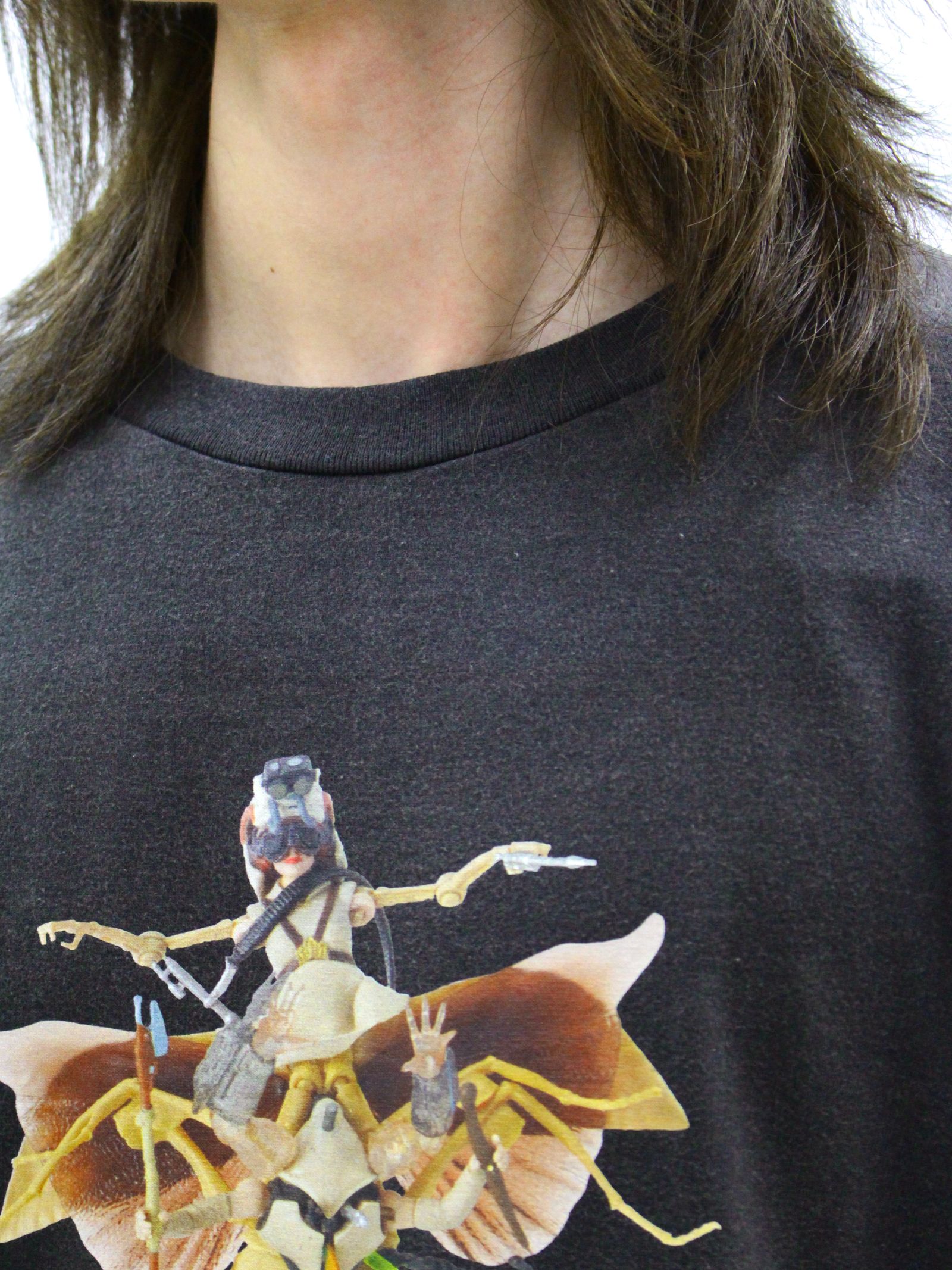 【26SS】佃弘樹 Heartwork Mixed media ロボット グラフィック Tシャツ / Hiroki Tsukuda ART ROBO T-SHIRT/ ブラック