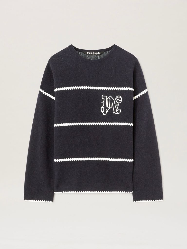 PALM ANGELS - 【23AW】ストライプ PAロゴ セーター / PA MONOGRAM 