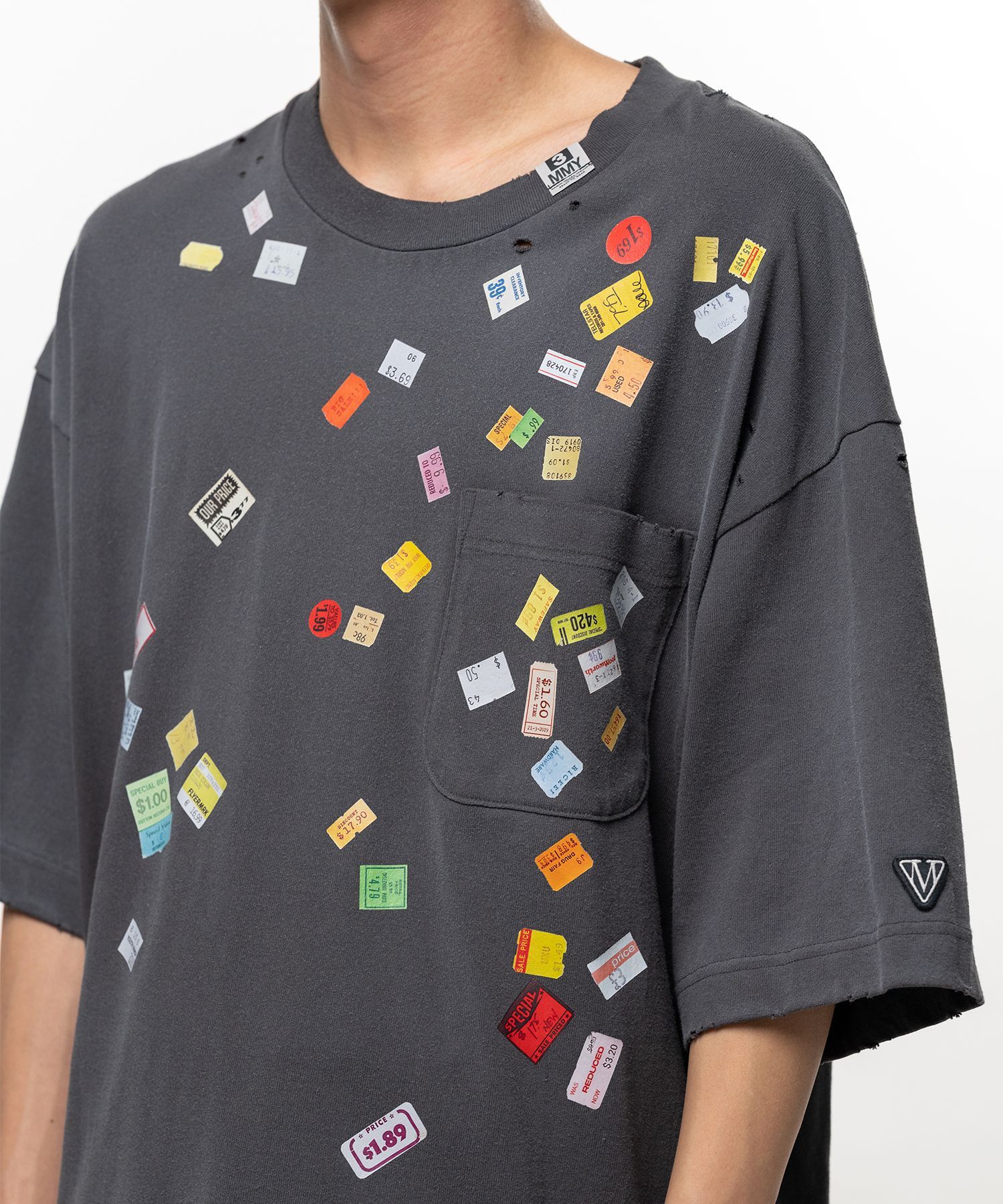 【26AW】プライス ステッカー Tシャツ / PRICE STICKER TEE / ブラック
