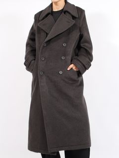 【25AW】 ダブル ブレステッド コート / DOUBLE BREASTED COAT / CHARCOAL(チャコール)