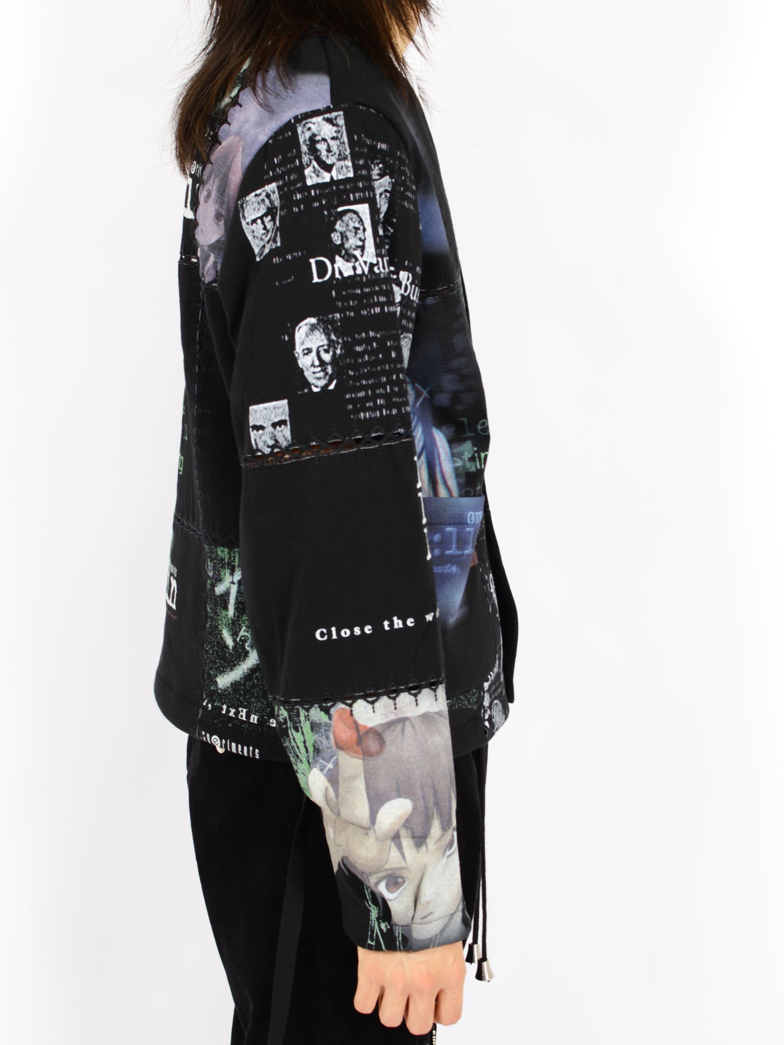 【26AW】フラグメント カーディガン バージョン シリアル エクスペリメンツ レイン / FRAGMENT CARDIGAN VER, SERIAL EXPERIMENTS LAIN / ブラック