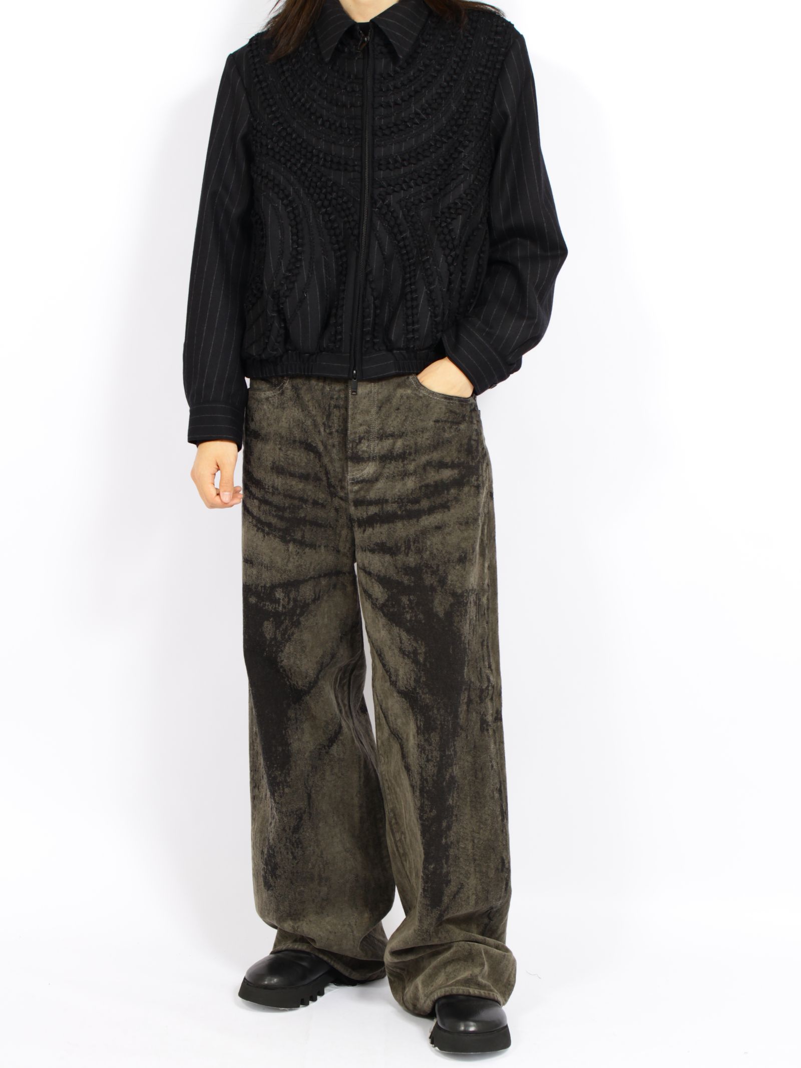 【26AW】ワイド デニム パンツ / WIDE DENIM / グレー