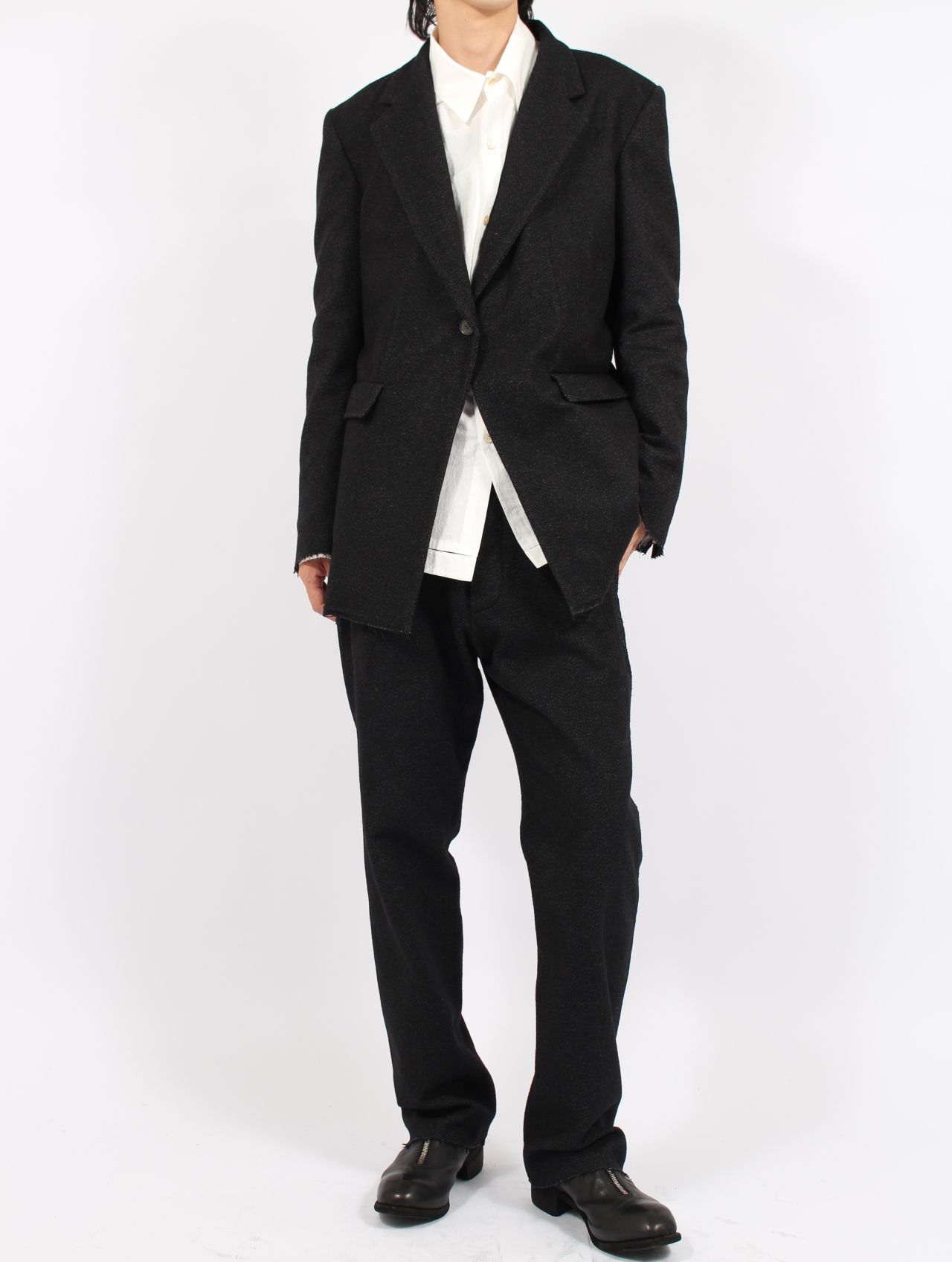 【25AW】メンズ フィット カー ジャケット / MENS FITTED CAR JACKET / オフブラック