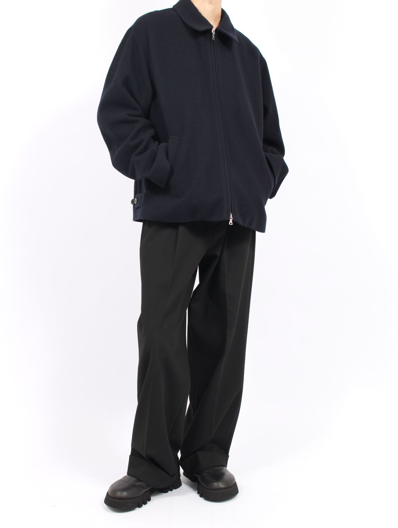 【25AW】ゼン モッサー ウール ブルゾン / ZEN MOSSER WOOL BLOUSON / ダークネイビー