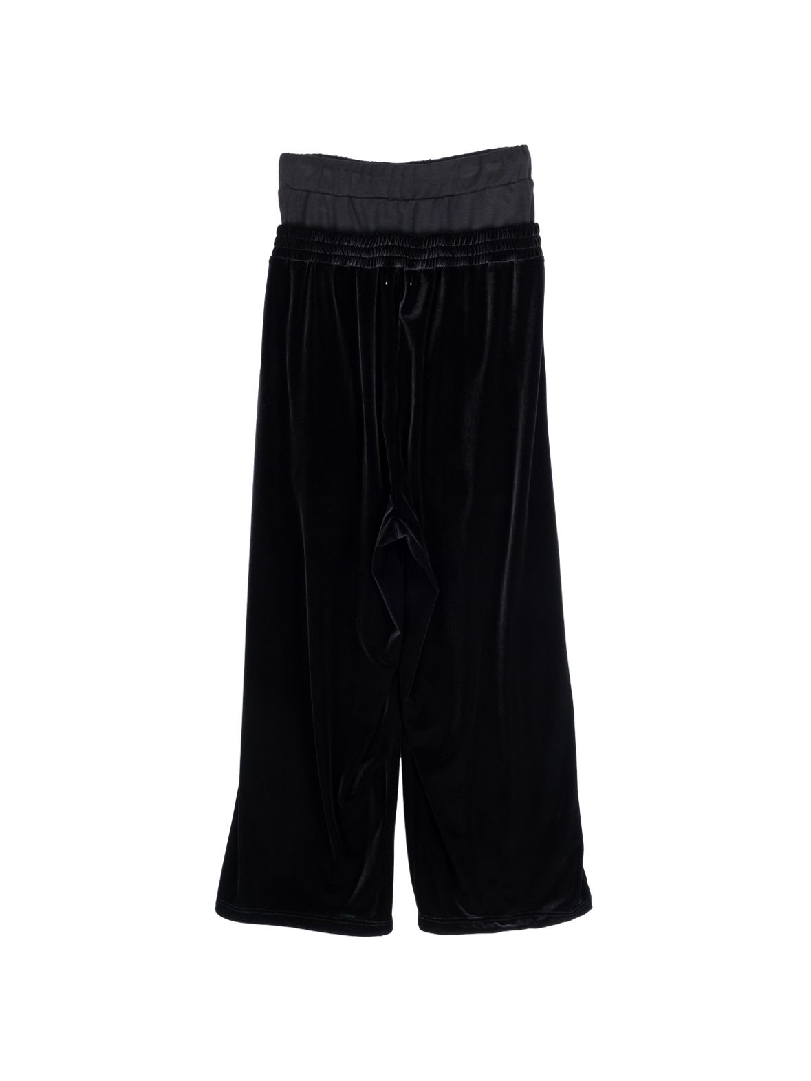【25AW】レイヤード ベルベット トラウザーズ / LAYERED VELVET TROUSER / ブラック