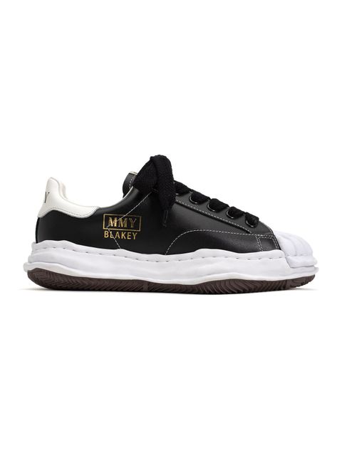"ブレイキー" レザー ローカット スニーカー / BLAKEY LOW OG SOLE SHELL TOE LEATHER SNEAKER / ブラック