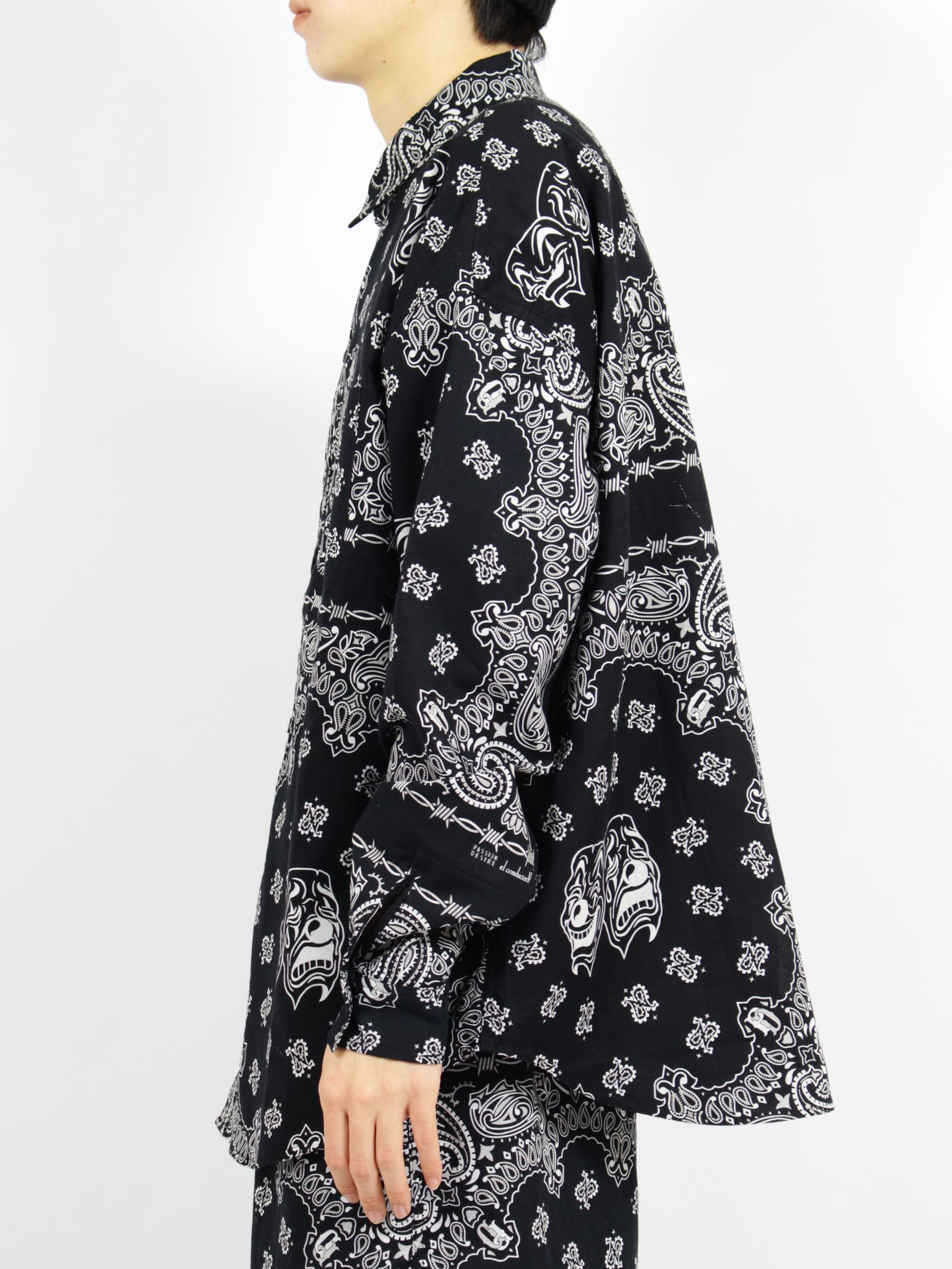 【26SS】コットン バンダナ シャツ ジャケット / COTTON BANDANA SHIRT JKT / ブラック