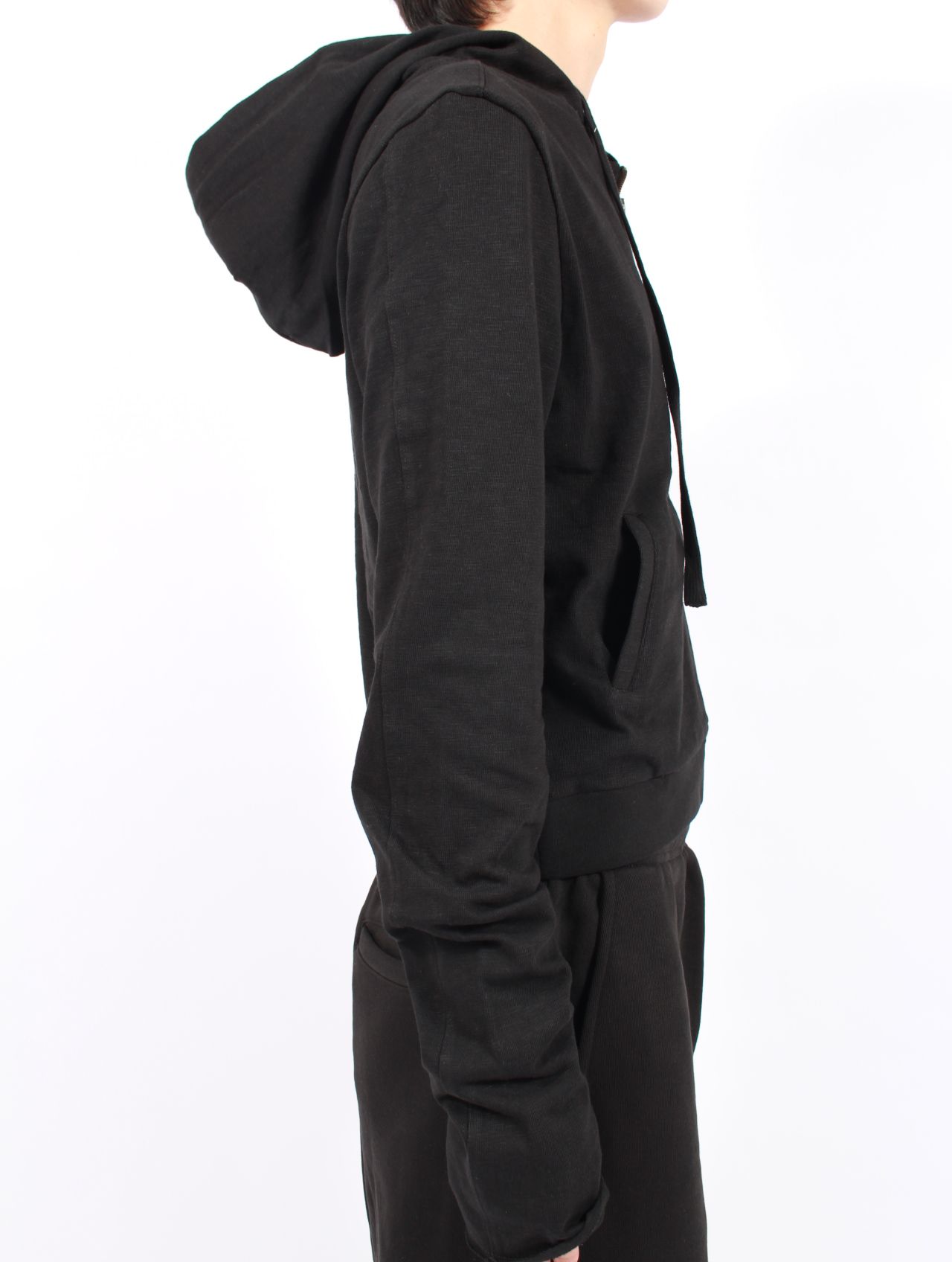 ライトウェイト クロップド ジップアップ フーディー パーカー / LIGHTWEIGHT CROPPED  ZIP UP / BLACK (ブラック)