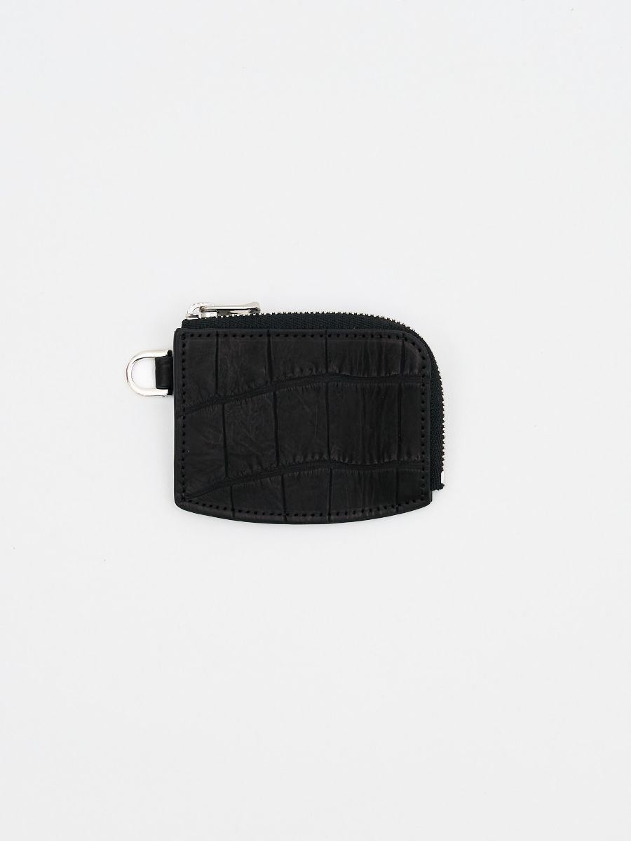 限定レザー クリスティ ミニ コイン ケース カリブ クロコ / CRISTY MINI COIN CASE CARIB CROCO / ブラック