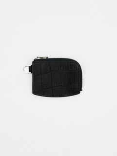 限定レザー クリスティ ミニ コイン ケース カリブ クロコ / CRISTY MINI COIN CASE CARIB CROCO / ブラック