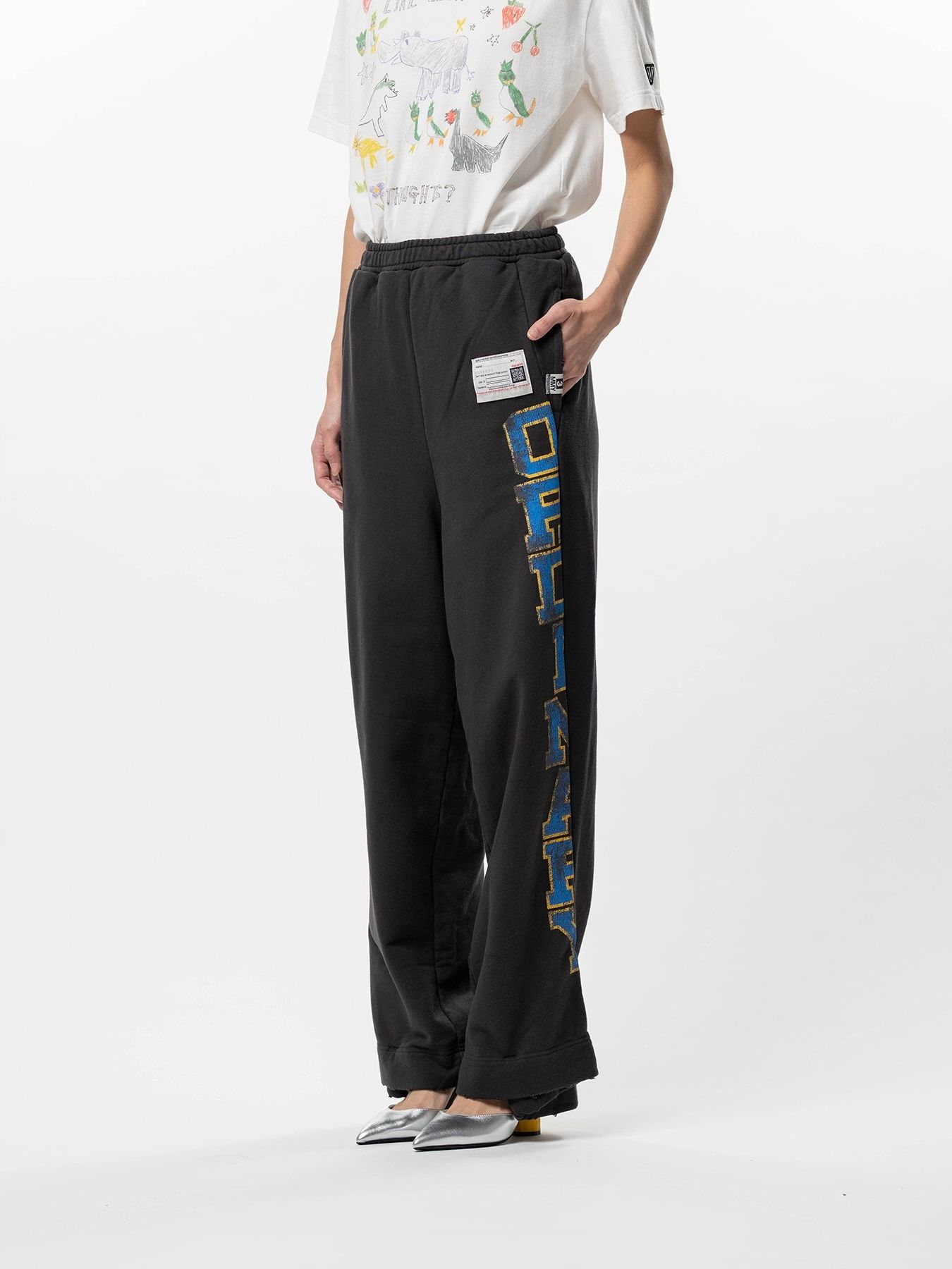 【26SS】カレッジ プリント スウェット パンツ / College Print Sweat Pants / ブラック