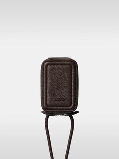 レザーストラップ付アイフォンアクセサリー ウォレット / STRAPPED ACCESSORY WALLET / ダークブラウン
