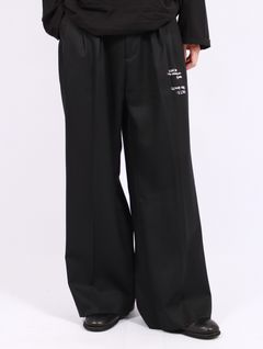 【25AW】タトゥー アジャスター ワイド パンツ / "TATTOO" ADJUSTER WIDE SLACKS / ブラック