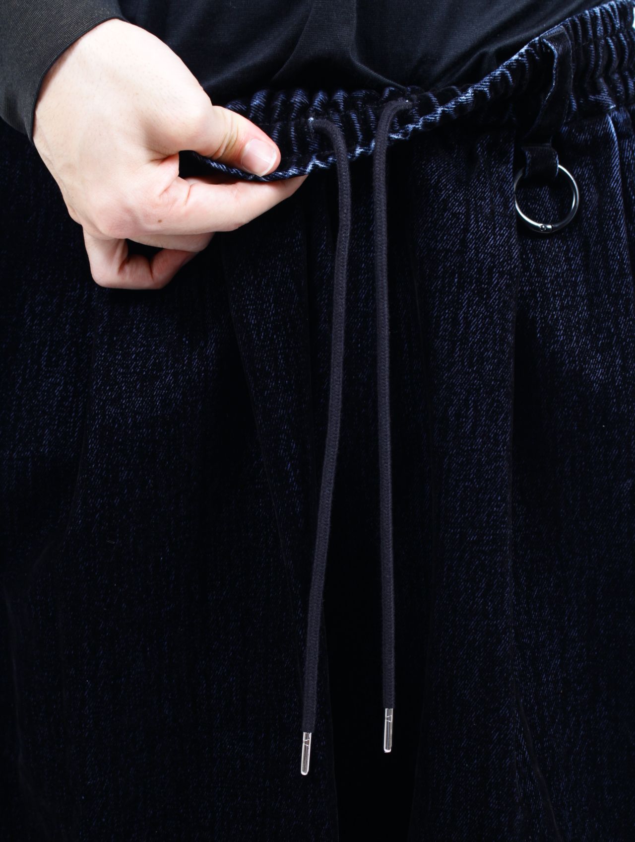 【26SS】 カバード デニム ショート トラウザー / COVERD DENIM SHORT TROUSERS / ブラック