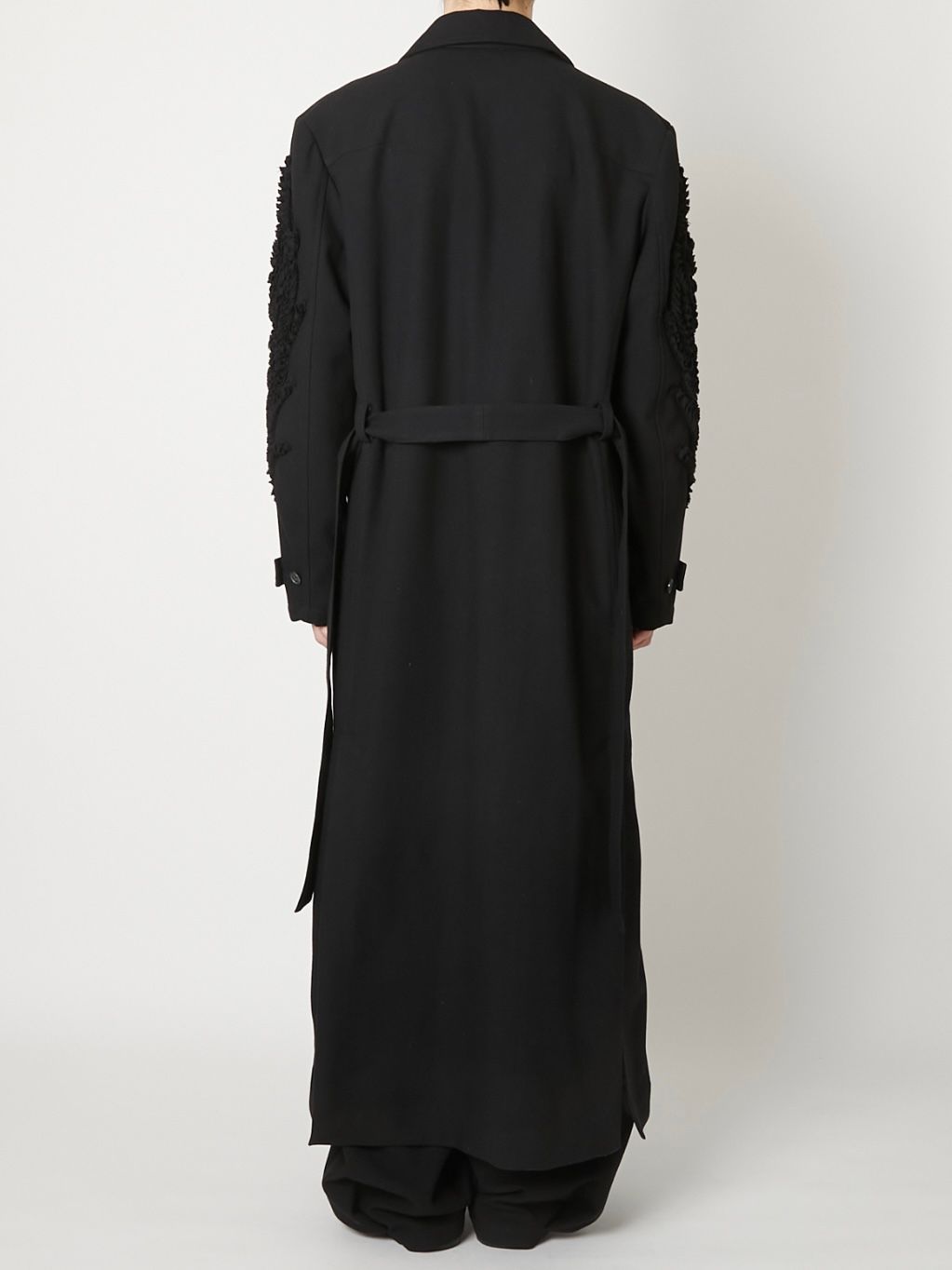 【26AW】ロング ウール コート / LONG WOOL COAT / ブラック