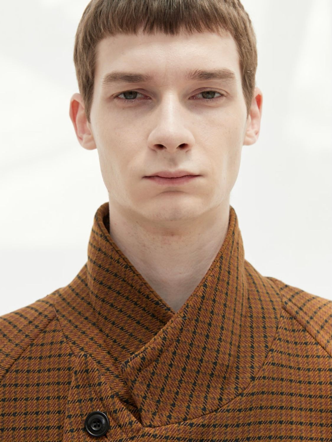 【21AW】2WAY チェック ピーコート / ROMMAN RAGLAN PEA COAT / ブラウンチェック