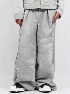 【25SS】デニム ワイド スラックス / DENIM WIDE SLACKS / グレー