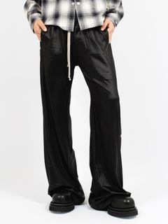 【26SS】サイドスナップボタン ワイド プッシャー パンツ / WIDE PUSHER PANTS / ブラック