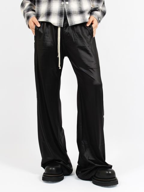 【26SS】サイドスナップボタン ワイド プッシャー パンツ / WIDE PUSHER PANTS / ブラック