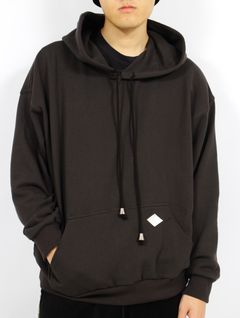 【25SS】コットン フーディ スウェット パーカー / COTTON HOODED SWEATER 'EMPIRE / ブラック