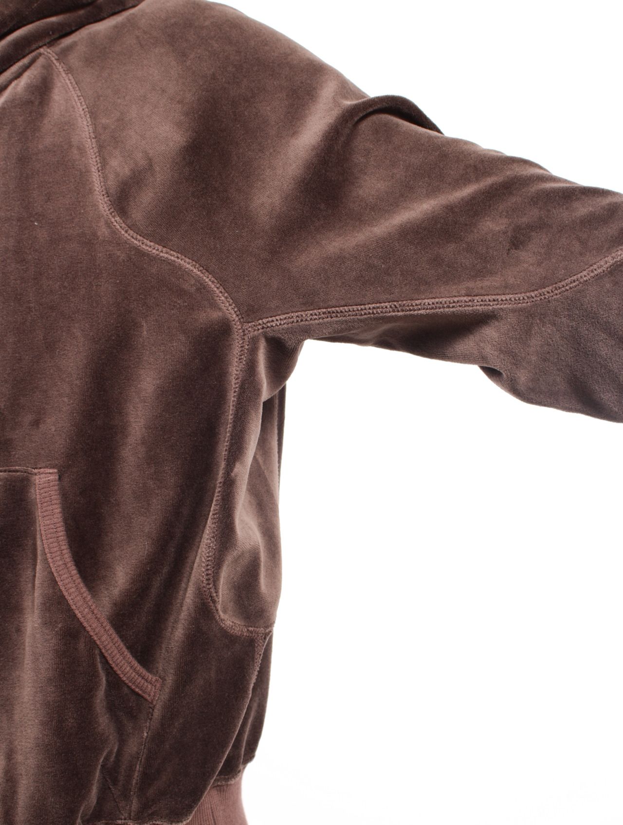【25AW】 ベロア ジップアップ フーディー  パーカー VELOUR ZIP UP HOODIE / BROWN(ブラウン)