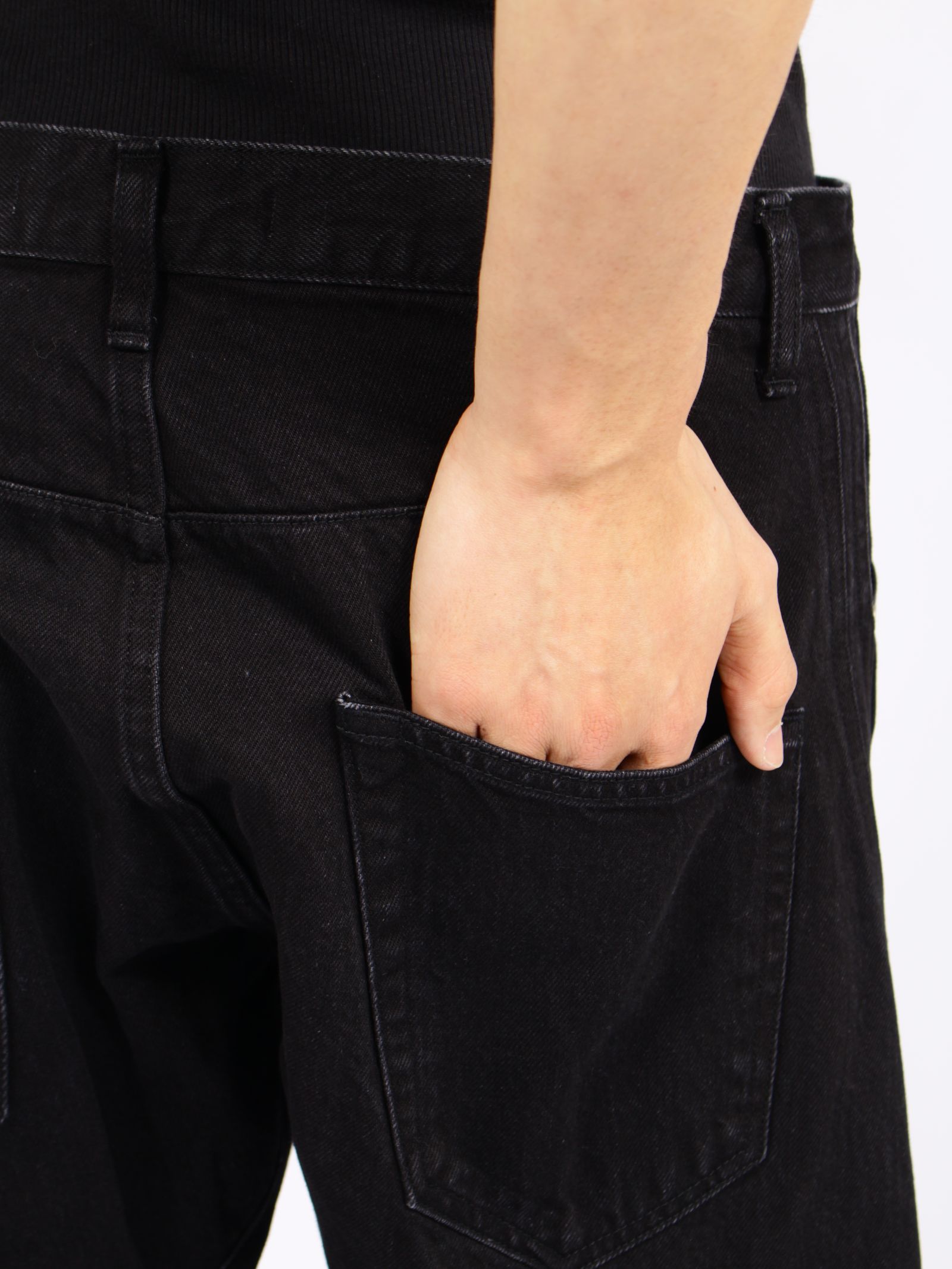 3D ツイステッド ジーンズ デニム パンツ / 3D TWISTED JEANS / FADED BLACK(ブラック)