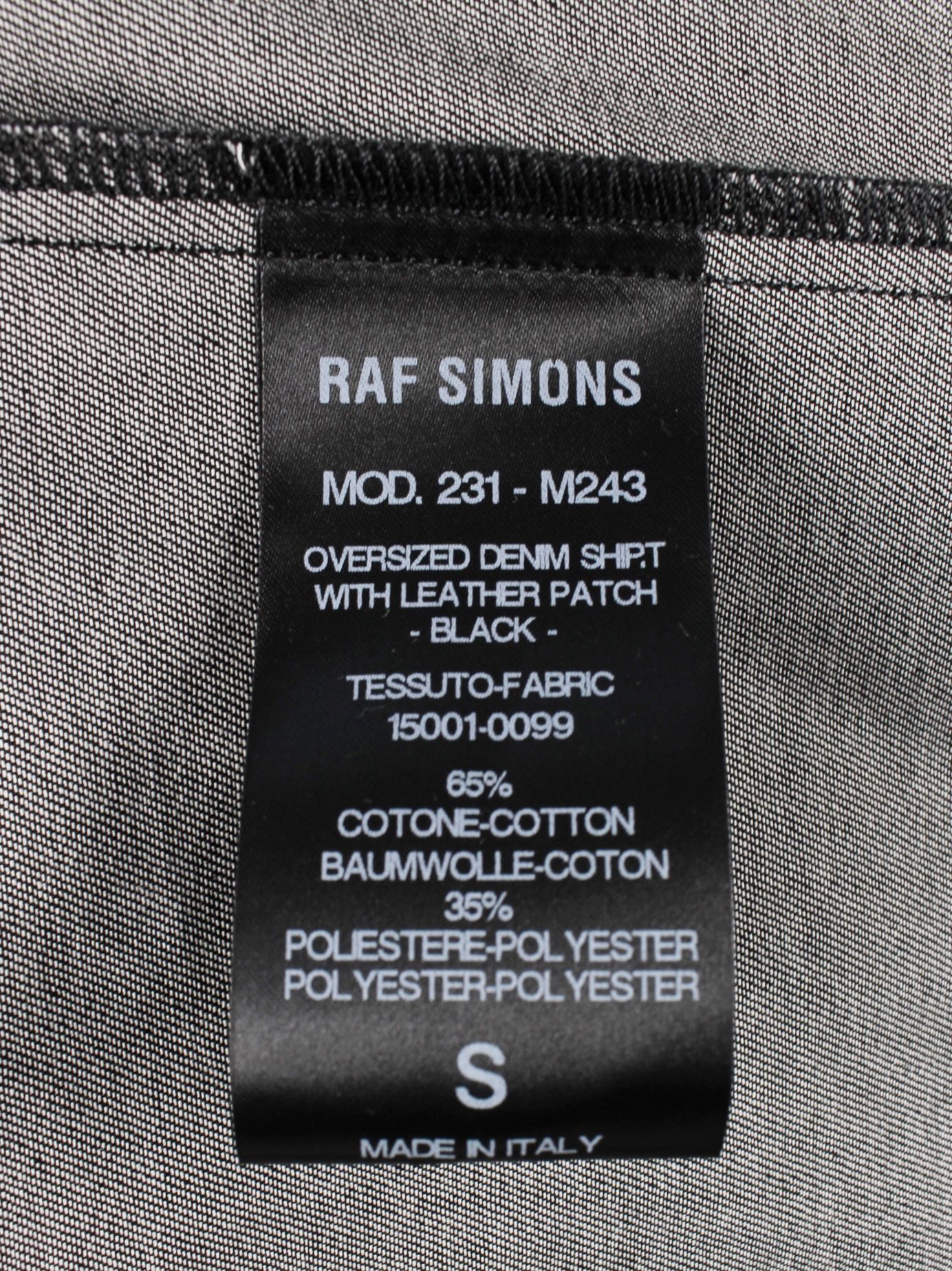 RAF SIMONS オーバーサイズデニムシャツ-