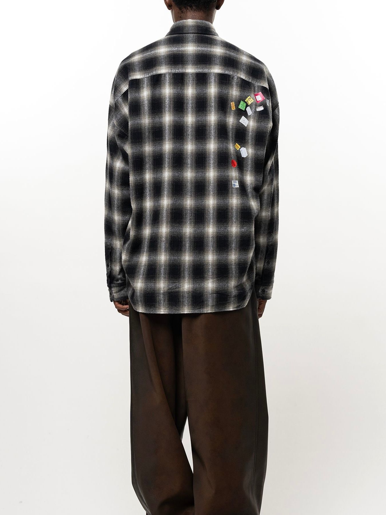 【26AW】 プライス ステッカー チェック シャツ / PRICE STICKER CHECK SH / ブラック