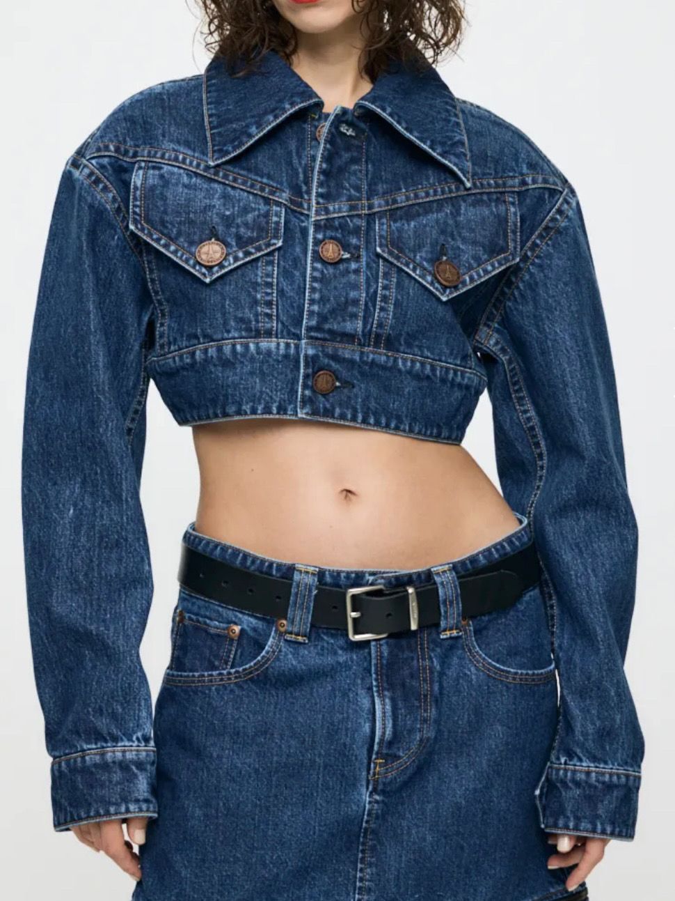 【26SS】クロップド デニム ジャケット / VQ DENIM JACKET / ブルー