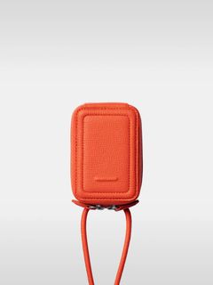 レザーストラップ付アイフォンアクセサリー ウォレット / STRAPPED ACCESSORY WALLET / キャロットオレンジ