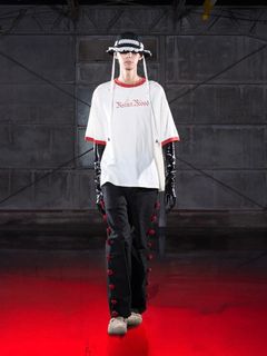 【26SS】ディストレスド トリム Tシャツ 'ASIANBLOOD / DISTRESSED TRIM T SHIRT 'ASIANBLOOD / ホワイト