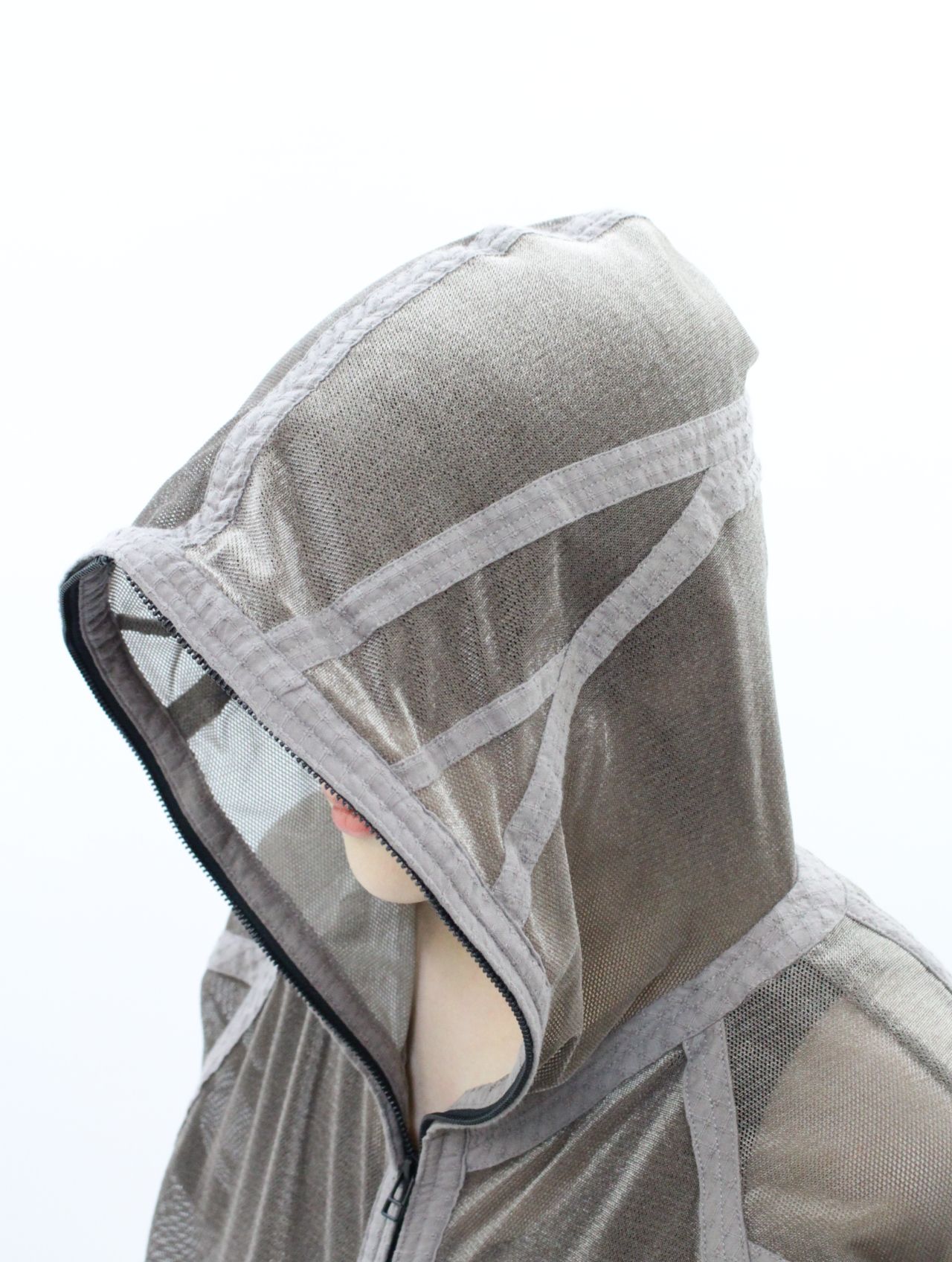 JIAN YE - 【25SS】メッシュ フーディー ジップアップ パーカー JIAN YE - 【25SS】メッシュ フーディー ジップアップ パーカー