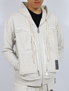 【25SS】ヒドゥン ジップアップ フーディー ジップパーカー / HIDDEN ZIP UP HOODIE / エクリュー