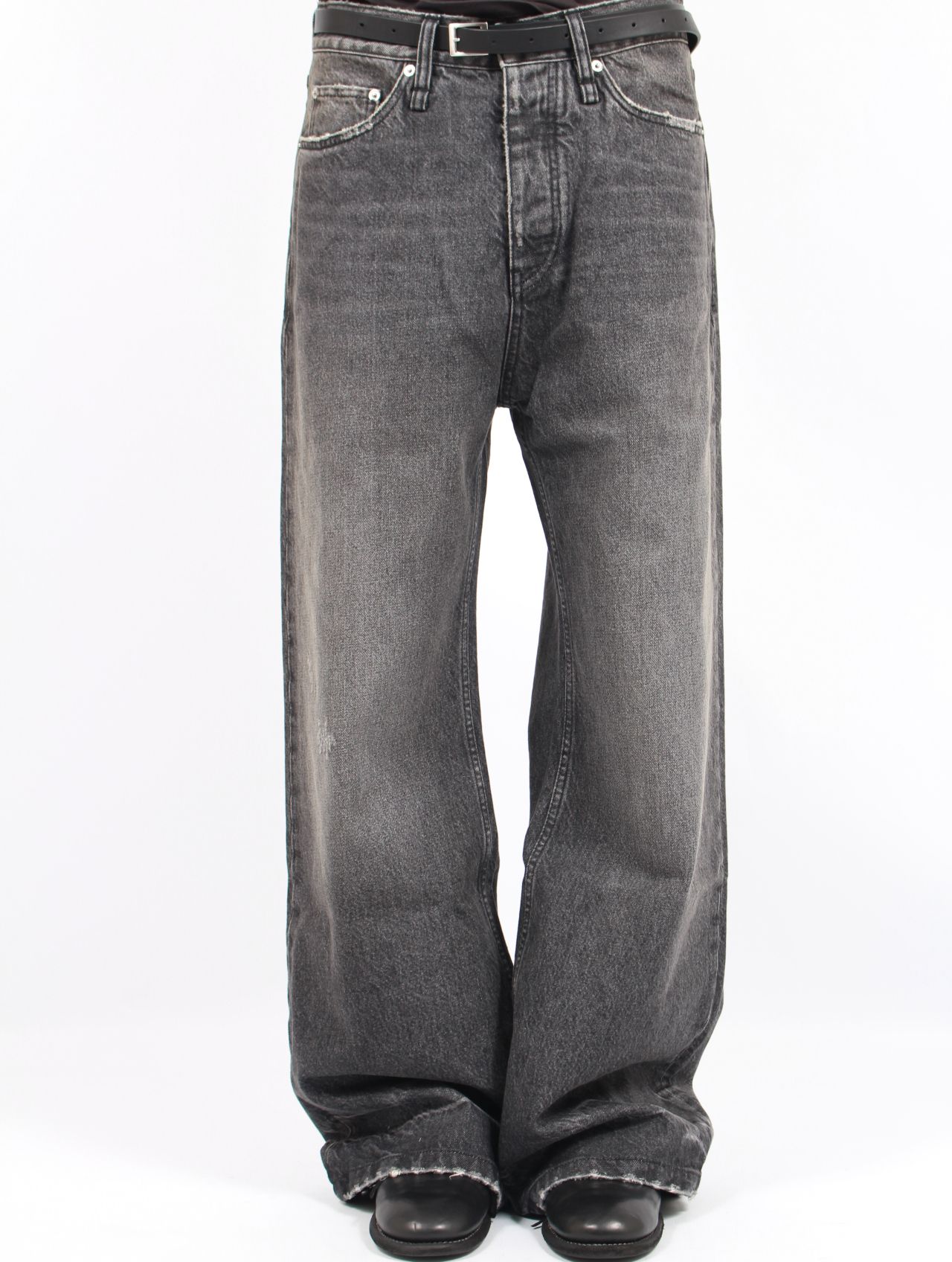 【25AW】スキッド ジーンズ ワイド デニム パンツ / SKID JEANS / HEAVY BLACK VINTAGE(ブラック)