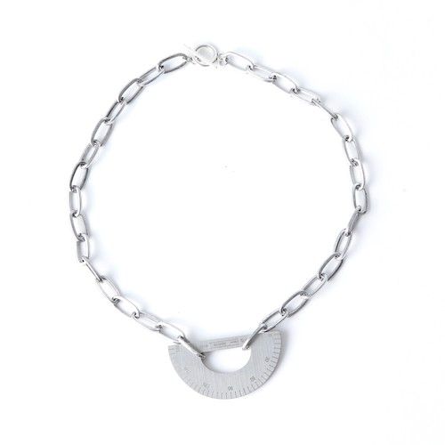 分度器モチーフ ネックレス / PROTRACTOR NECKLACE / シルバー