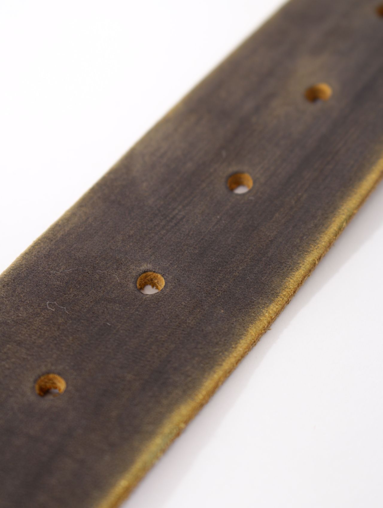 【26SS】4cm幅 ディストレスド レザー ベルト / 4C DISTRESSED LEATHER BELT / ブラック