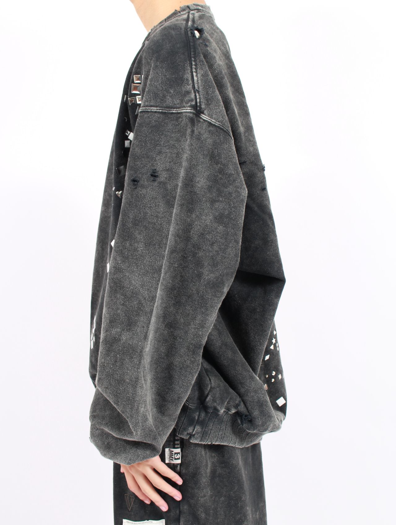【25AW】エンブリッシュ ブリーチ プルオーバー / EMBELLISH BLEACH PO / ブラック